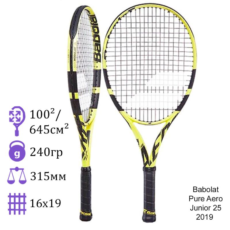 Детская теннисная ракетка Babolat Pure Aero Junior 25 2019