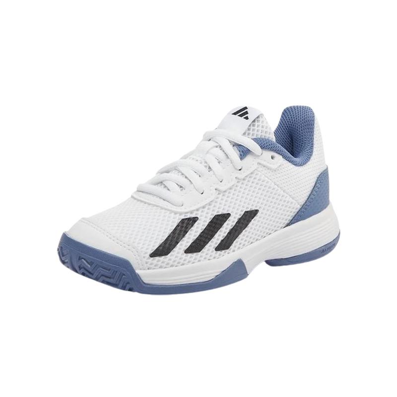 Детские теннисные кроссовки Adidas Courtflash White/Black/Blue