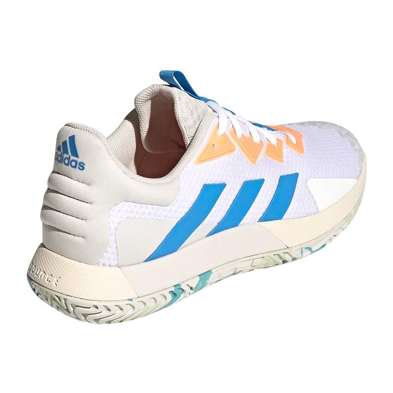 Кроссовки мужские Adidas Solematch Control (Белый/Голубой/Оранжевый)