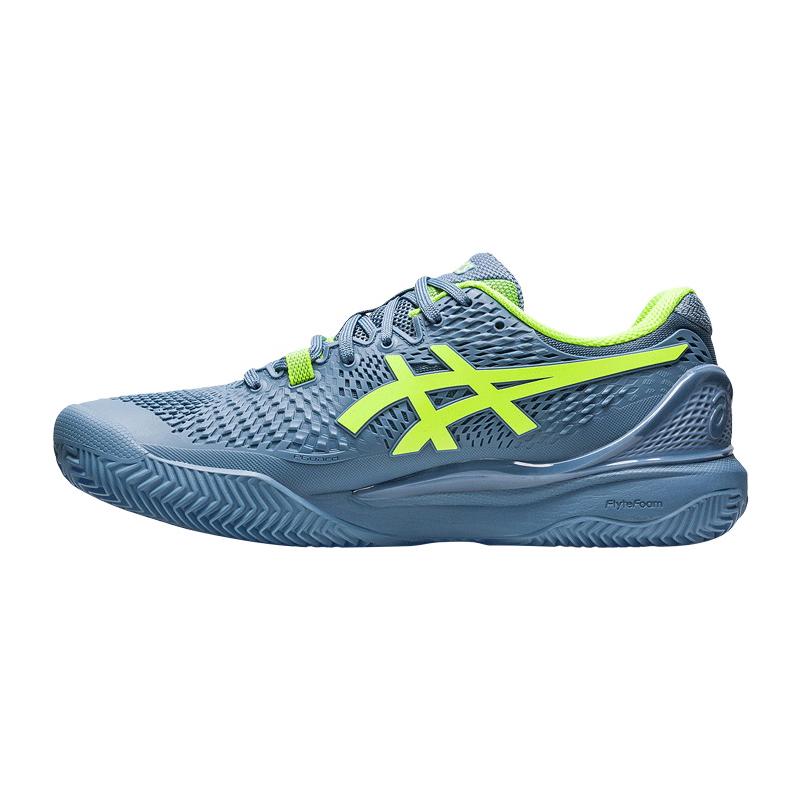 Кроссовки мужские Asics Gel-Resolution 9 (Steel blue/Hazard green)