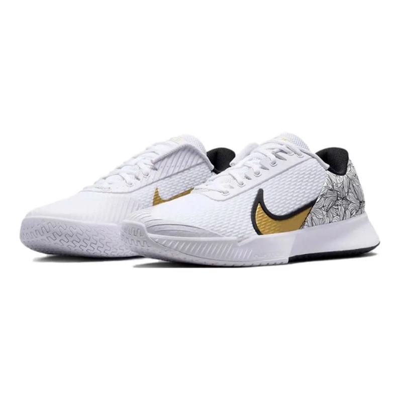 Кроссовки мужские Nike Court Air Zoom Vapor Pro 2 (White/Black/Metallic Gold)