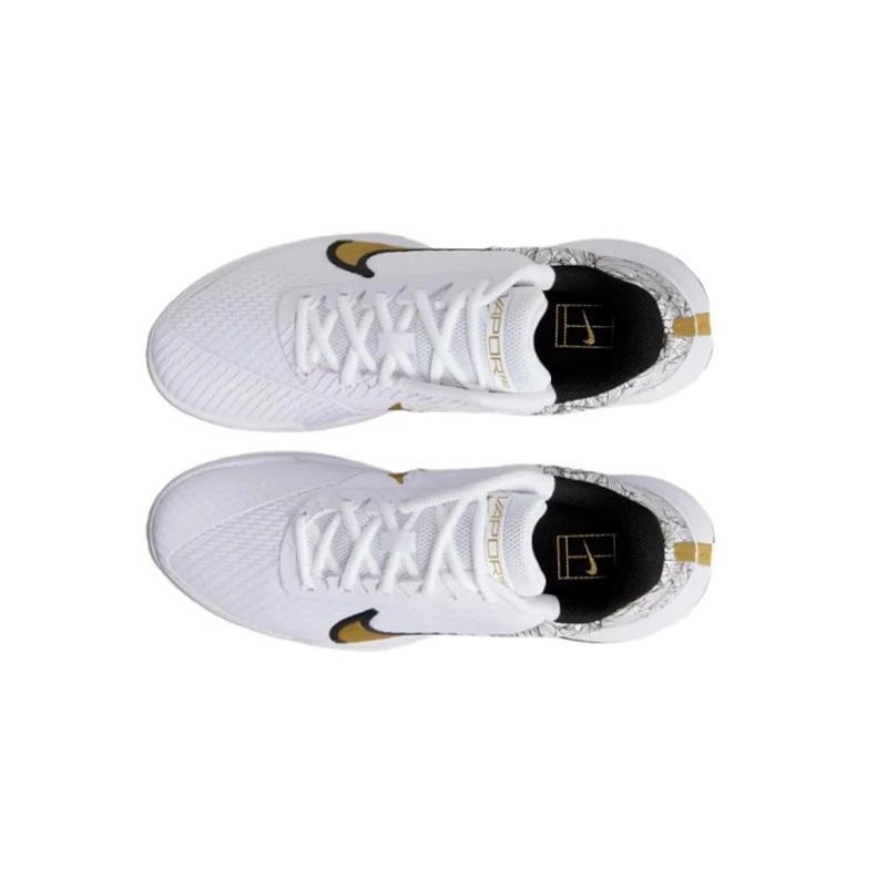 Кроссовки мужские Nike Court Air Zoom Vapor Pro 2 (White/Black/Metallic Gold)