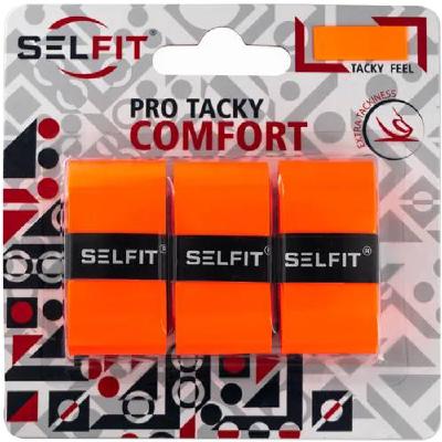 Намотка овергрип SELFIT Pro Tacky Comfort оранжевая 0,6 мм 3 шт