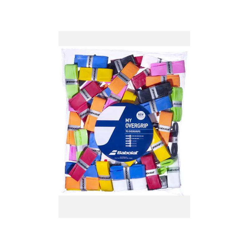 Намотка овергрип Babolat My Overgrip 70pcs Bocal Assorti в пакете