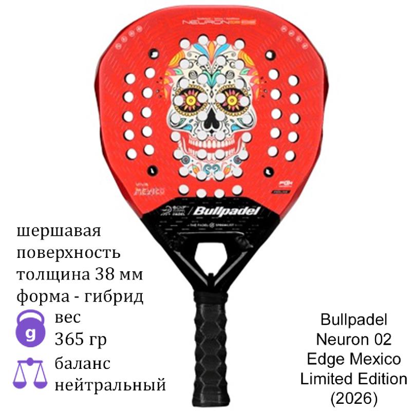 Ракетка для падела Bullpadel Neuron 02 Edge Mexico Limited Edition (2026)