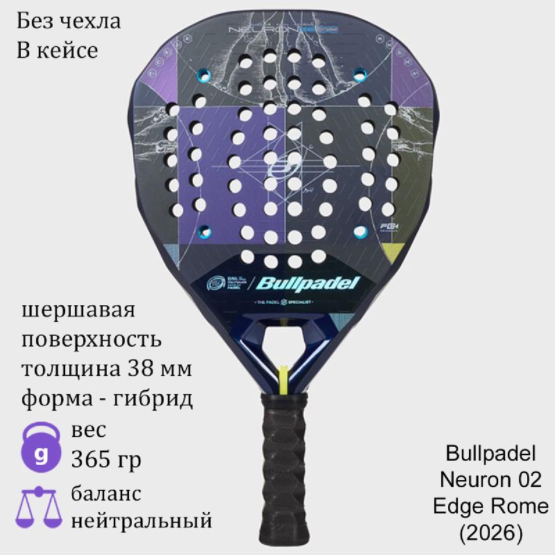 Ракетка для падела Bullpadel Neuron 02 Edge Rome (2026)