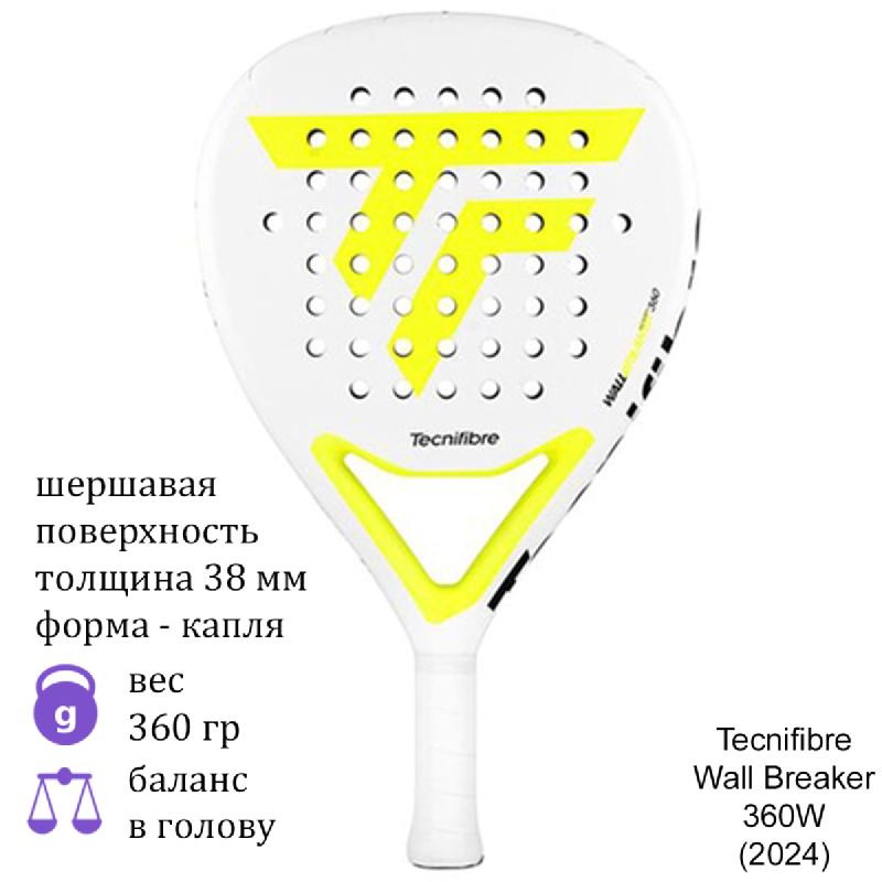 Ракетка для падел Tecnifibre Wall Breaker 360W (2024)