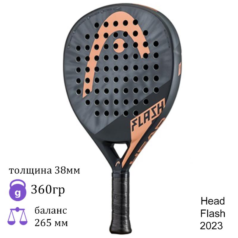 Ракетка для падел Head Flash 2023 Coral/Grey