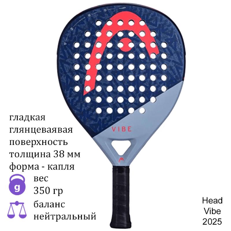 Ракетка для падел Head Vibe Blue/Red (2025)