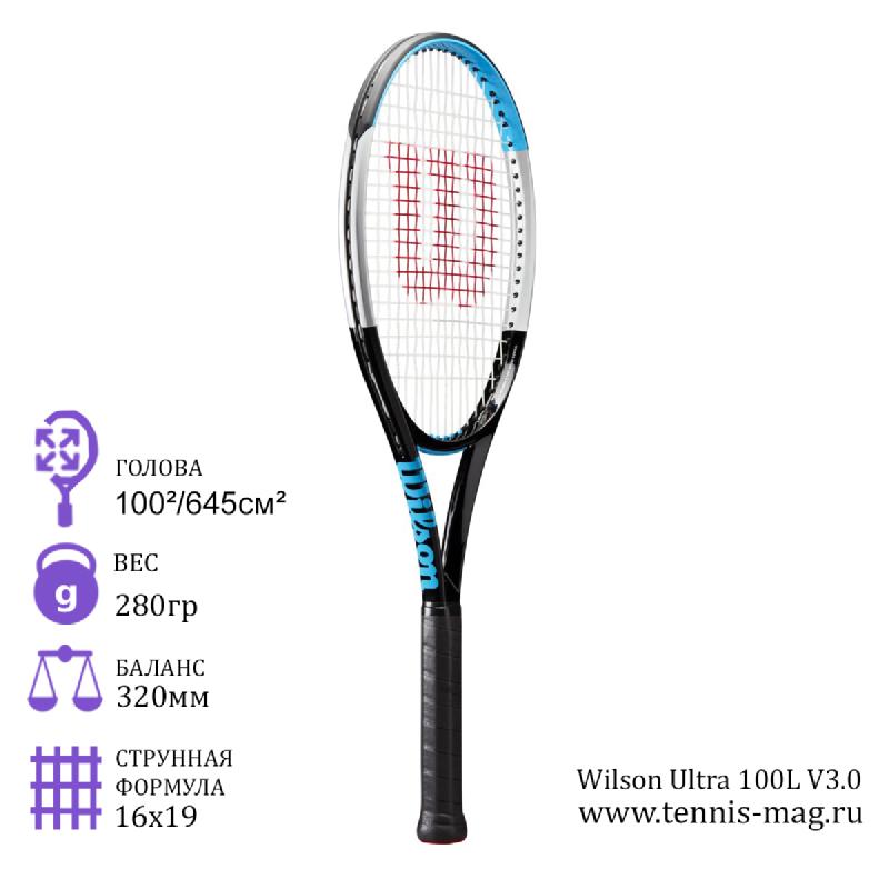 Теннисная ракетка Wilson Ultra 100L V3.0