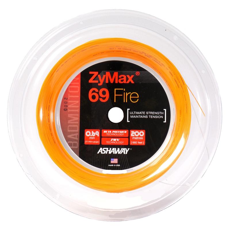 Струна для бадминтона Ashaway ZyMax 69 Fire Orange 200 метров