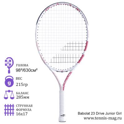Теннисная ракетка детская Babolat 23 Drive Junior Girl