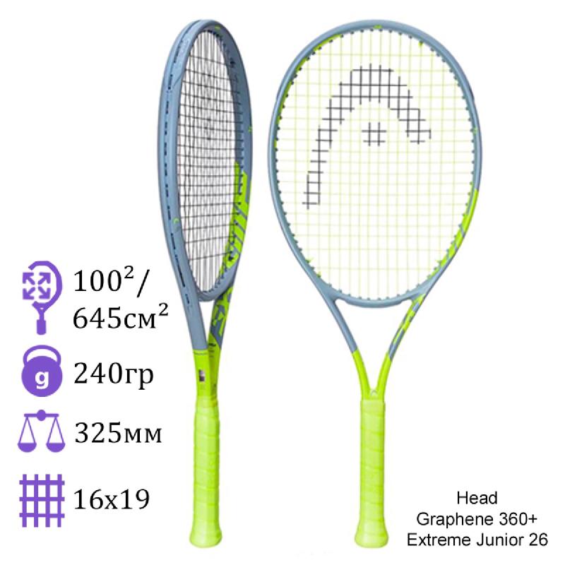 Теннисная ракетка детская Head Graphene 360+ Extreme Junior 26