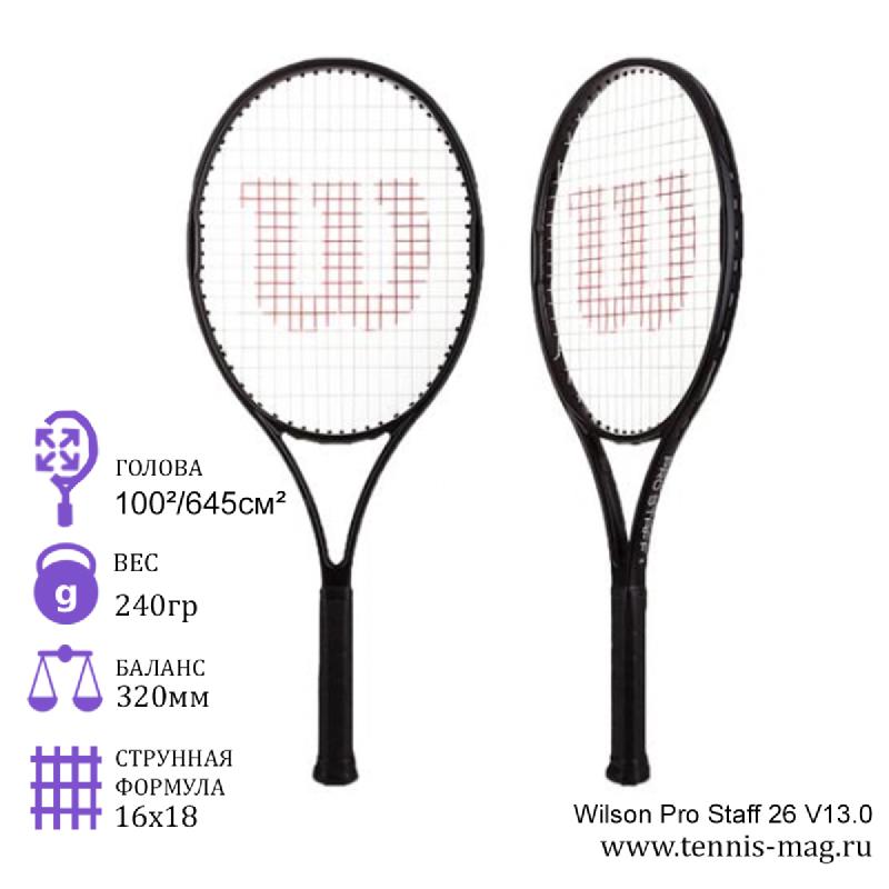 Теннисная ракетка детская Wilson 26 Pro Staff V13.0