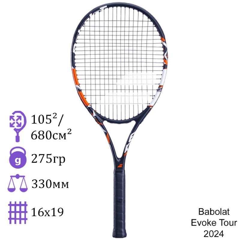 Теннисная ракетка Babolat Evoke Tour 2024