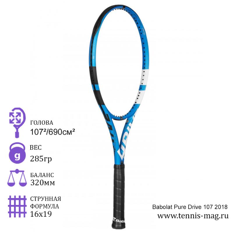 Теннисная ракетка Babolat Pure Drive 107 2018