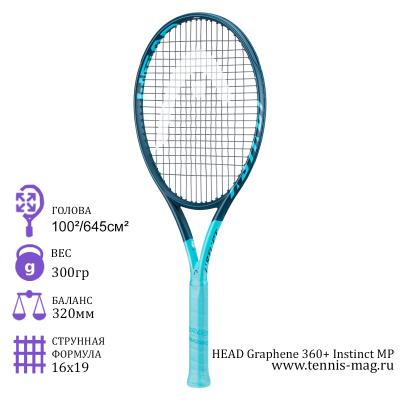 Теннисная ракетка Head Graphene 360+ Instinct MP 2021