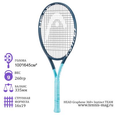 Теннисная ракетка HEAD Graphene 360+ Instinct TEAM 2021
