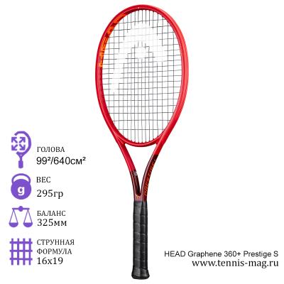 Теннисная ракетка HEAD Graphene 360+ Prestige S