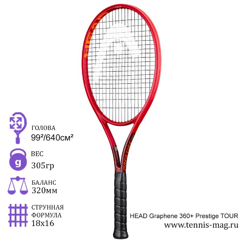 Теннисная ракетка HEAD Graphene 360+ Prestige TOUR