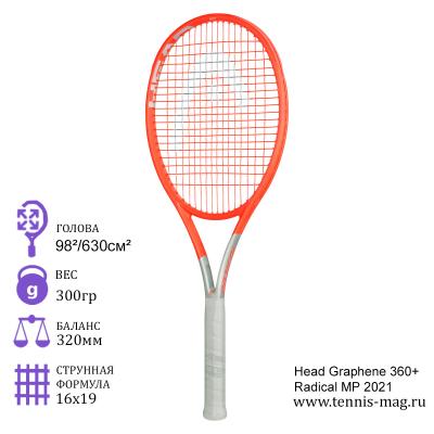 Теннисная ракетка HEAD Graphene 360+ Radical MP 2021