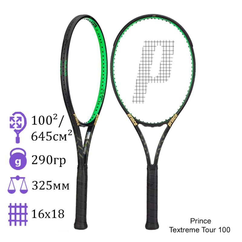 Теннисная ракетка Prince Textreme Tour 100 290 грамм