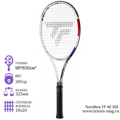 Теннисная ракетка Tecnifibre TF40 305 гр