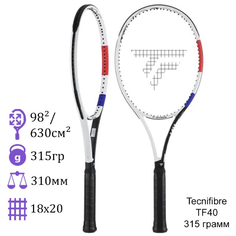 Теннисная ракетка Tecnifibre TF40 315 грамм