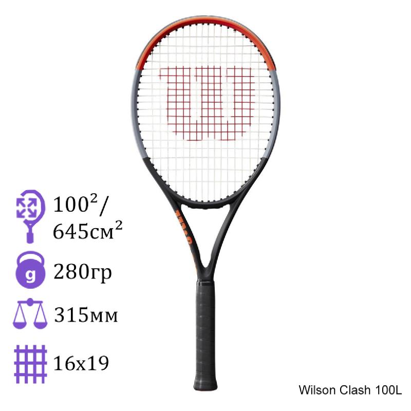 Теннисная ракетка Wilson Clash 100L