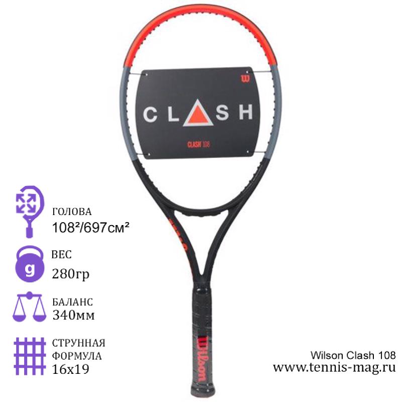 Теннисная ракетка Wilson Clash 108