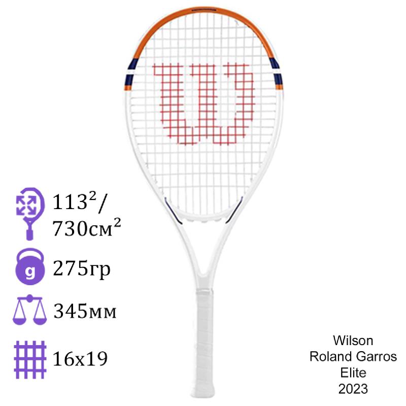 Теннисная ракетка Wilson Roland Garros Elite 2023