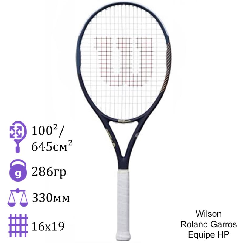 Теннисная ракетка Wilson Roland Garros Equipe HP