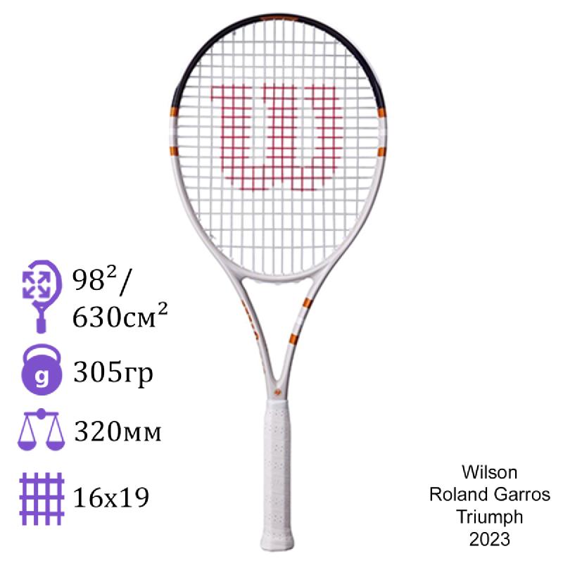 Теннисная ракетка Wilson Roland Garros Triumph 2023