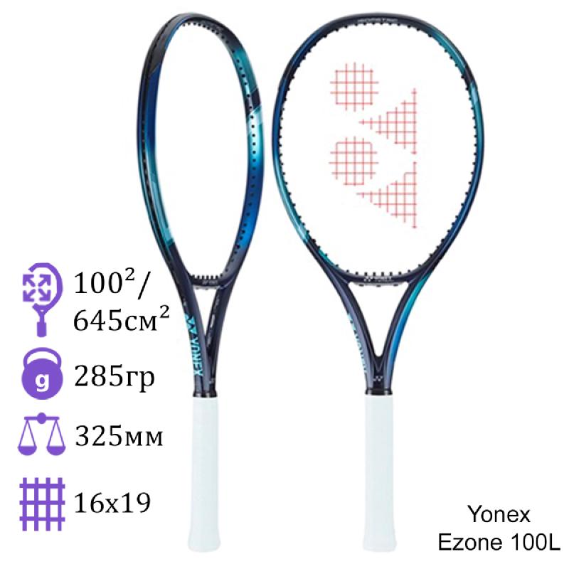 Теннисная ракетка Yonex Ezone 100 Lite Sky Blue