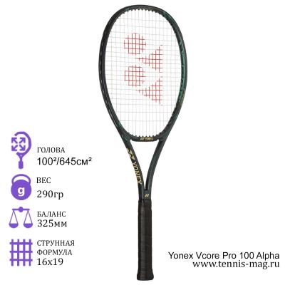 Теннисная ракетка Yonex Vcore Pro 100 Alpha 290 грамм