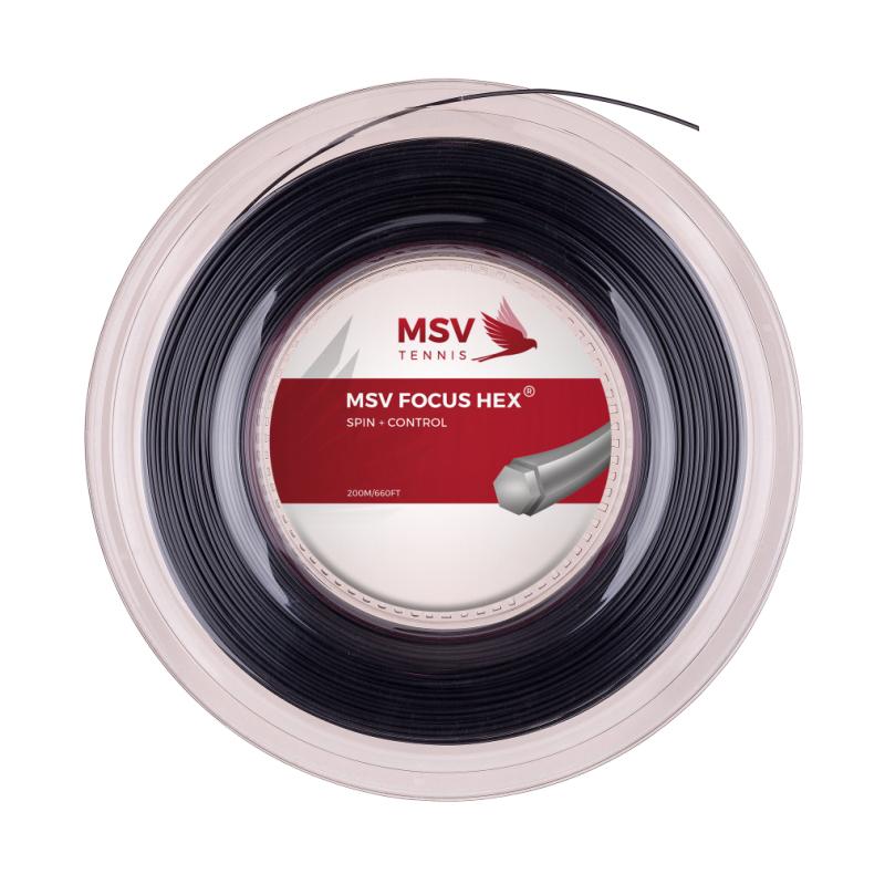 Теннисная струна MSV Focus-Hex Black 1,27 200 метров