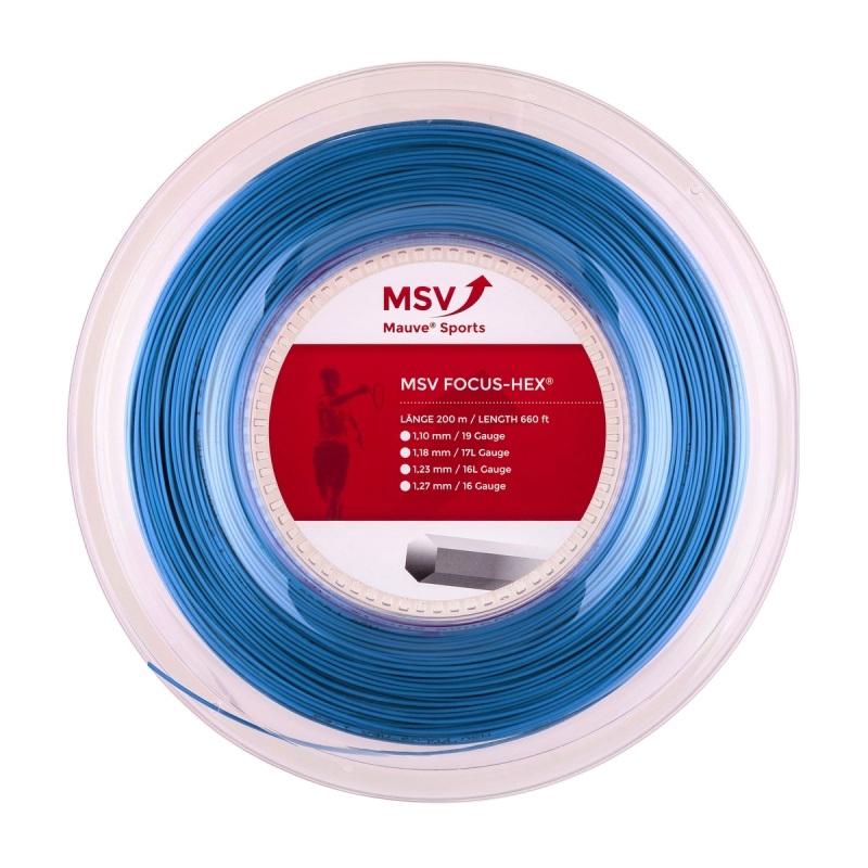 Теннисная струна MSV Focus-Hex Blue 1,23 200 метров