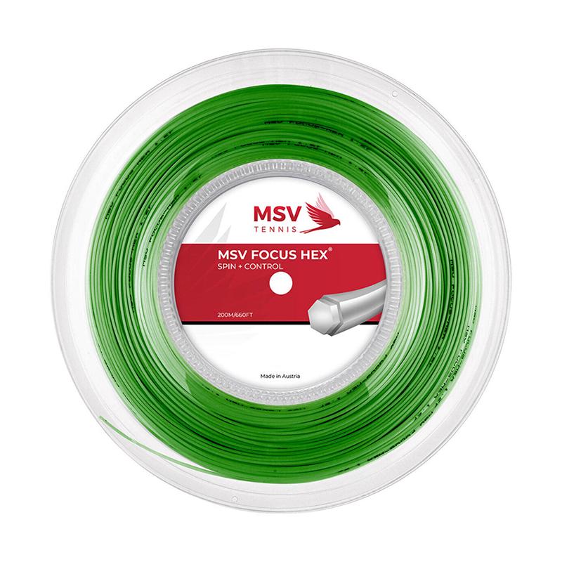Теннисная струна MSV Focus-Hex Green 1,23 200 метров