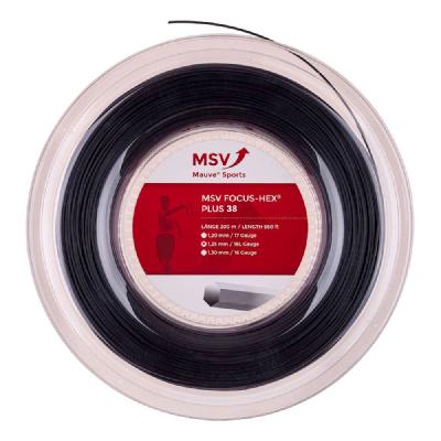 Теннисная струна MSV Focus-Hex Plus 38 1,25 Black 200 метров