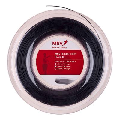 Теннисная струна MSV Focus-Hex Plus 38 1,30 Black 200 метров