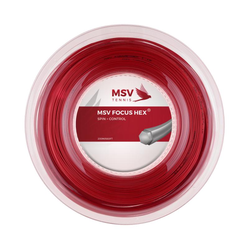 Теннисная струна MSV Focus-Hex Soft 1,25 200 метров Red