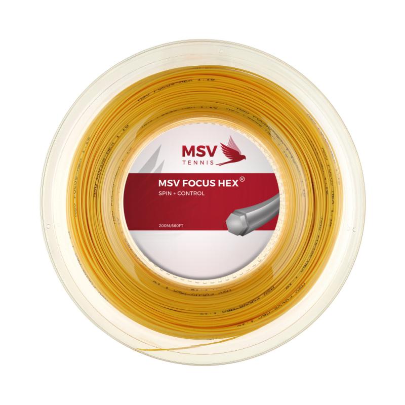 Теннисная струна MSV Focus-Hex Yellow 1,23 200 метров