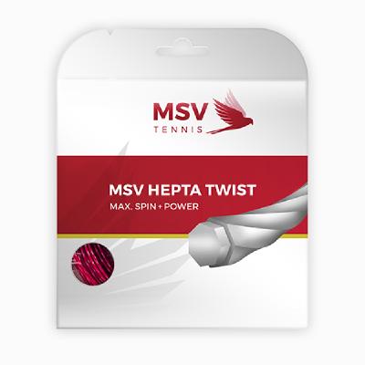 Теннисная струна MSV Hepta-Twist 1,30 Red 12 метров