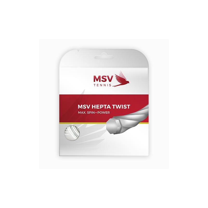 Теннисная струна MSV Hepta-Twist 1,25 White 12 метров