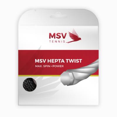Теннисная струна MSV Hepta-Twist 1,25 Black 12 метров