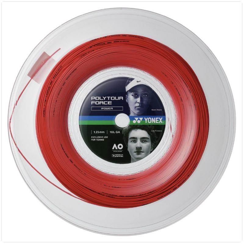 Теннисная струна Yonex POLYTOUR FORCE 1,25 красная 200 метров
