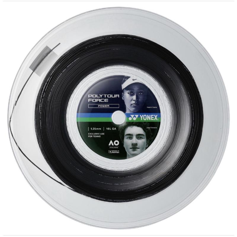 Теннисная струна Yonex POLYTOUR FORCE 1,25 200 метров черная