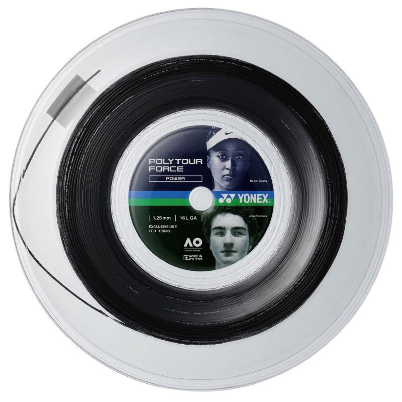 Теннисная струна Yonex POLYTOUR FORCE 1,25 200 метров черная