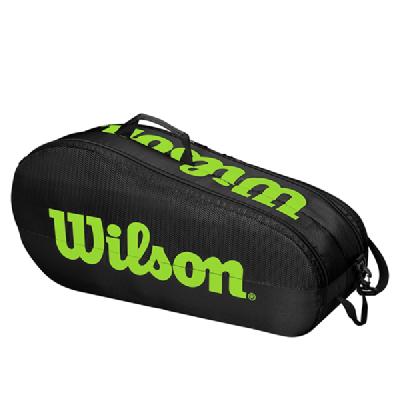 Теннисная сумка Wilson Team 2 Comp Black Green на 6 ракеток