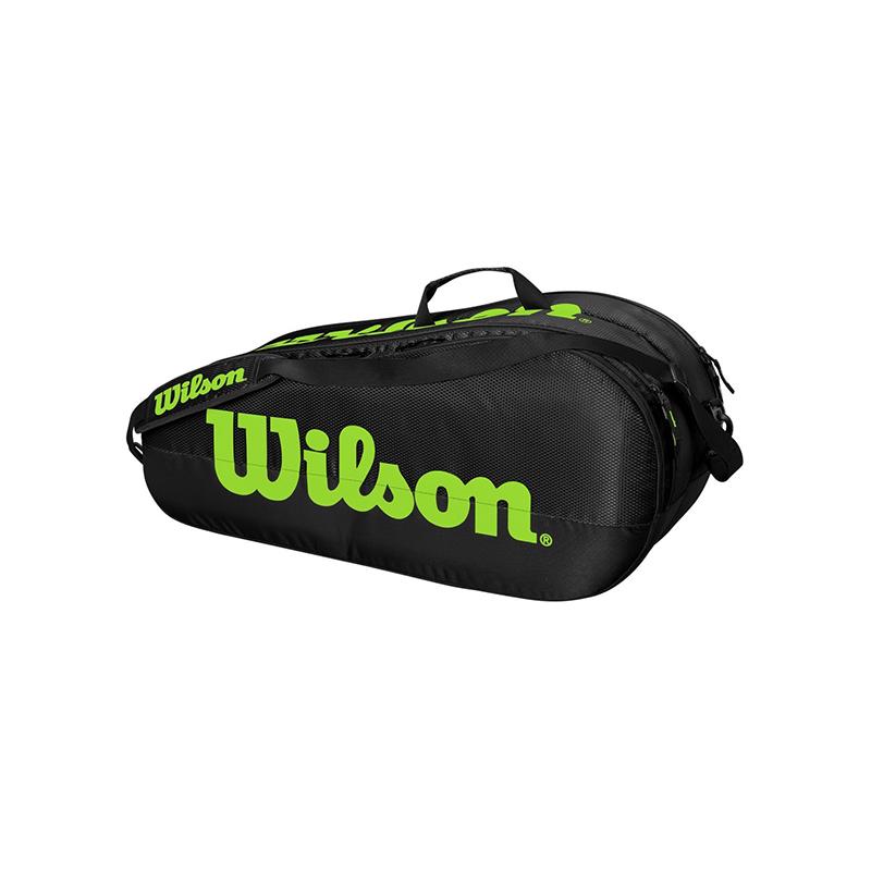 Теннисная сумка Wilson Team 2 Comp Black Green на 6 ракеток